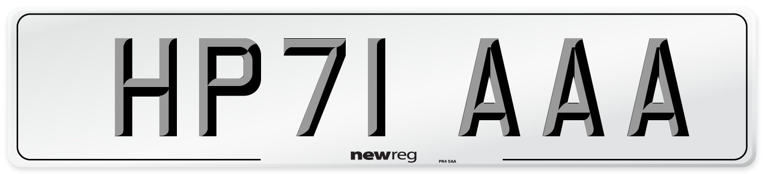 HP71 AAA Number Plate from New Reg